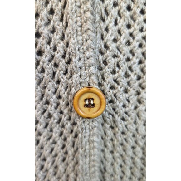 Jantzen 1990s Embroidered Beige Knit Cardigan Vest Size M Handcrafted Lagenlook - Picture 3 of 9